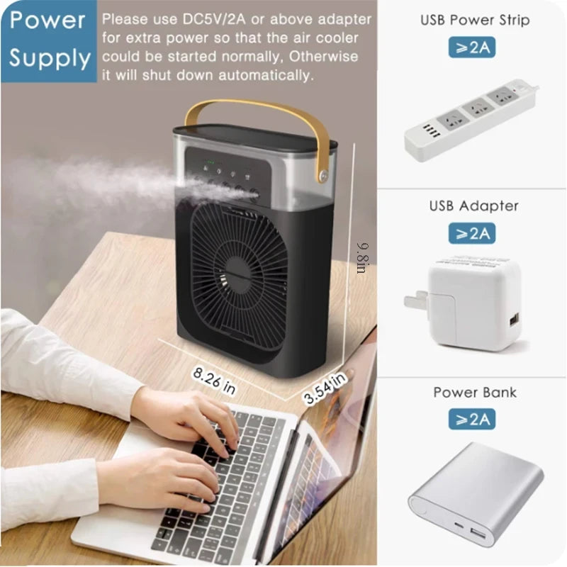 Portable Desktop Cooling Humidifier